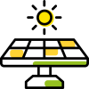 Picto panneau solaire au sol